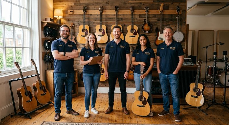 Gosila workshop with string instruments and tonewoods